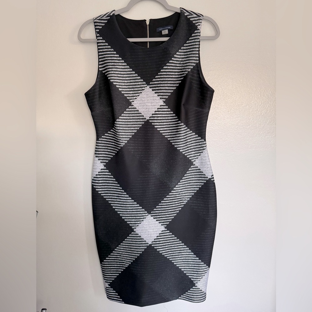 Tommy Hilfiger Black and White Plaid Dress